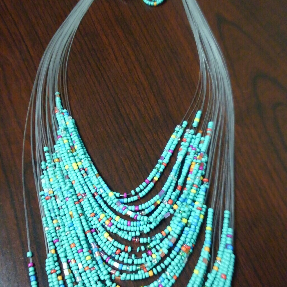 Necklace and earrings